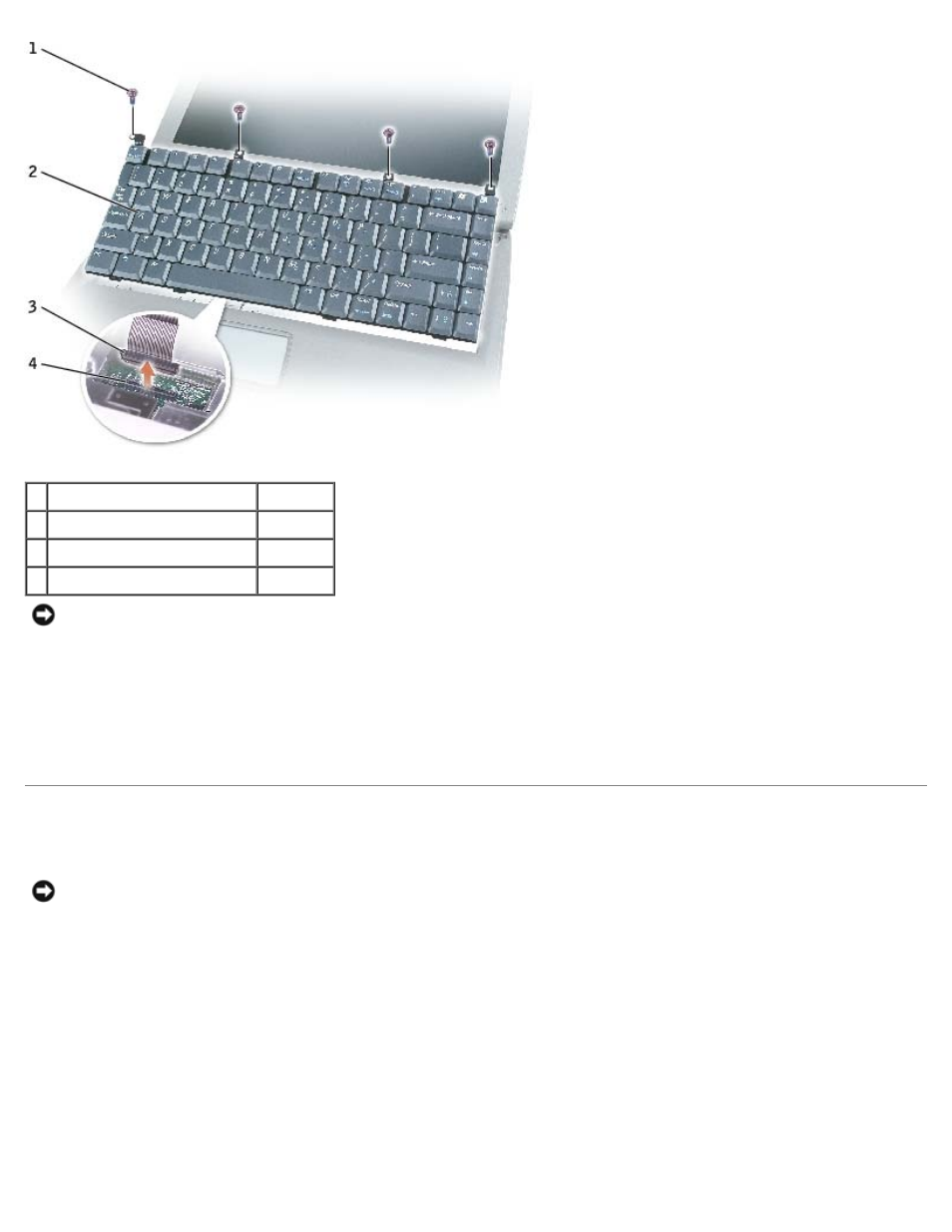 Installing the keyboard | Dell Latitude 100L User Manual | Page 20 / 51