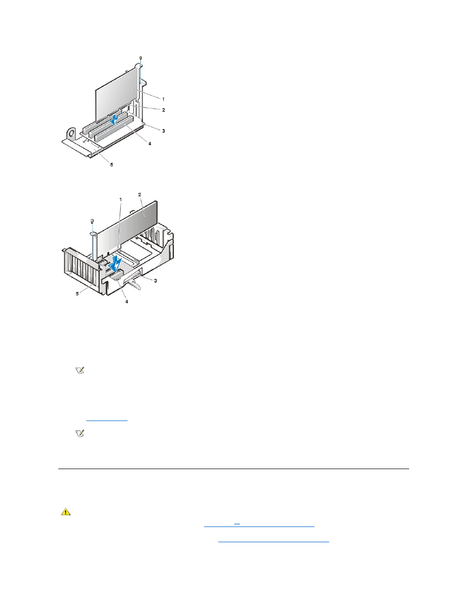 Removing an expansion card, Figure 10, For instructions for the small | Dell OptiPlex GX100 User Manual | Page 29 / 107