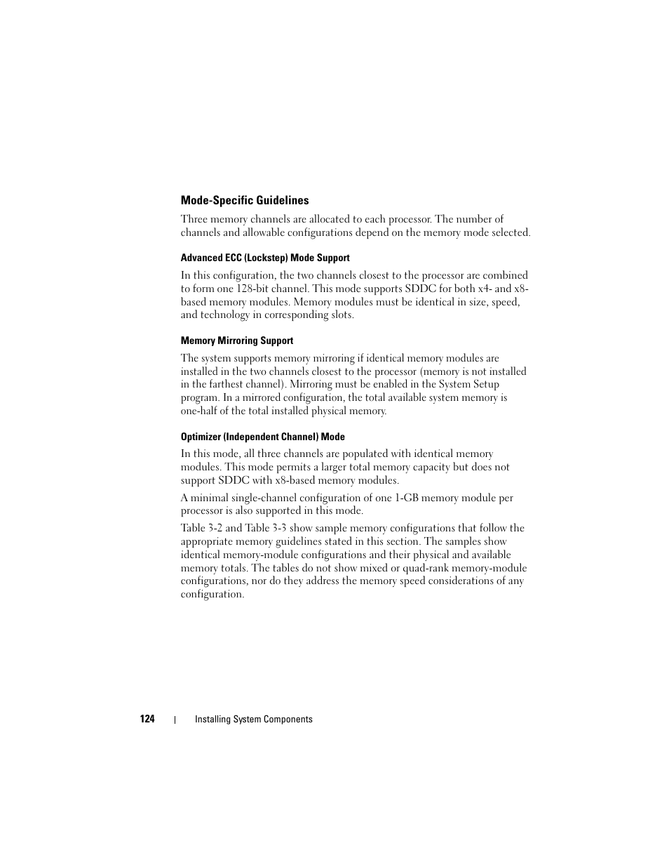 Mode-specific guidelines | Dell PowerVault DL2100 User Manual | Page 124 / 200