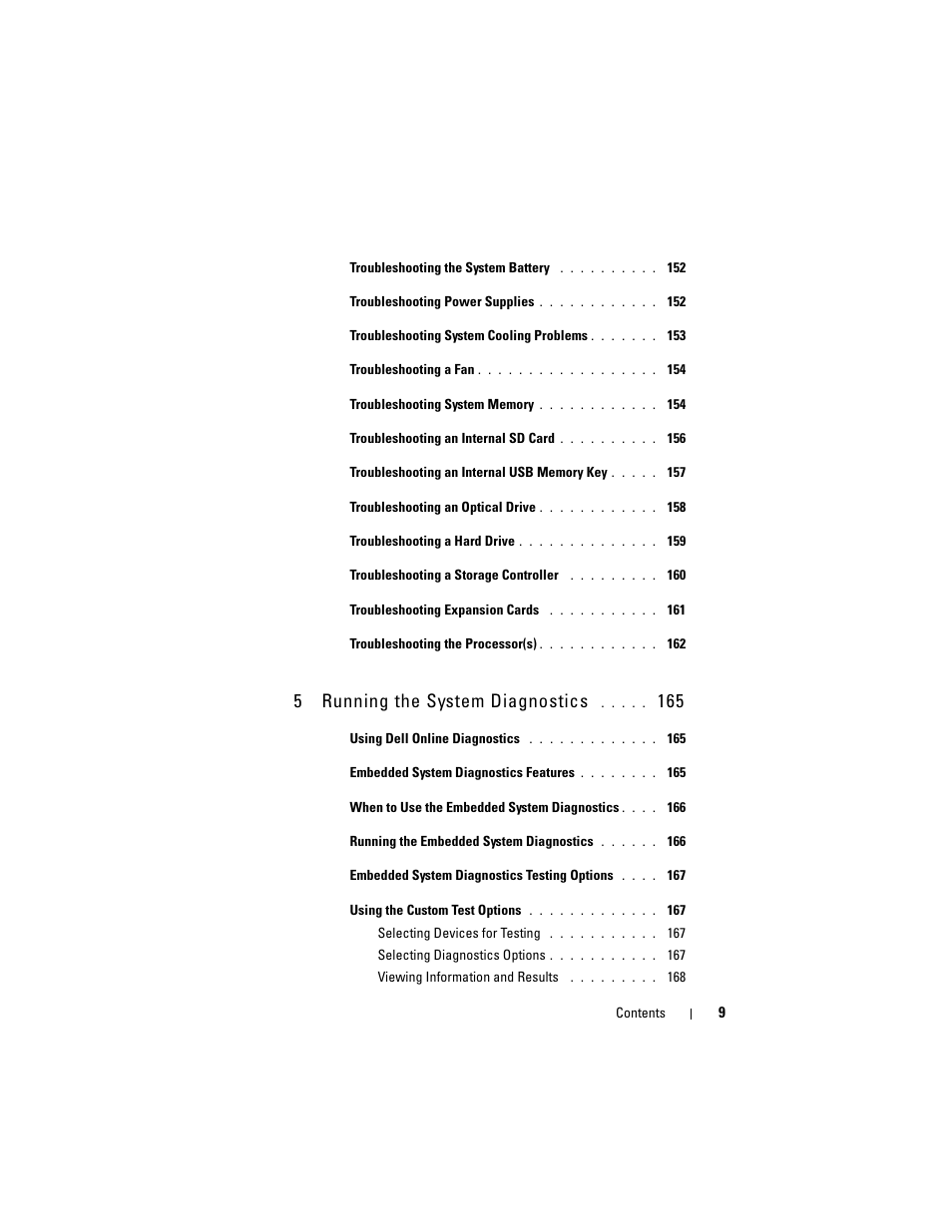 5running the system diagnostics | Dell PowerVault DL2100 User Manual | Page 9 / 200