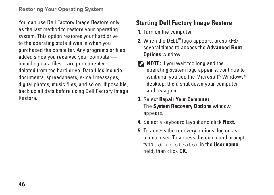 Dell Inspiron 570 (Late 2009) User Manual | Page 48 / 70