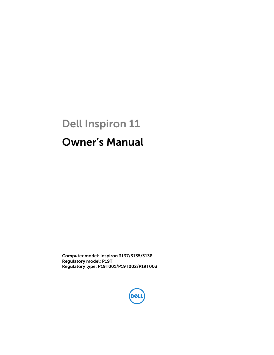 Dell Inspiron 11 (3138, Late 2013) User Manual | 49 pages