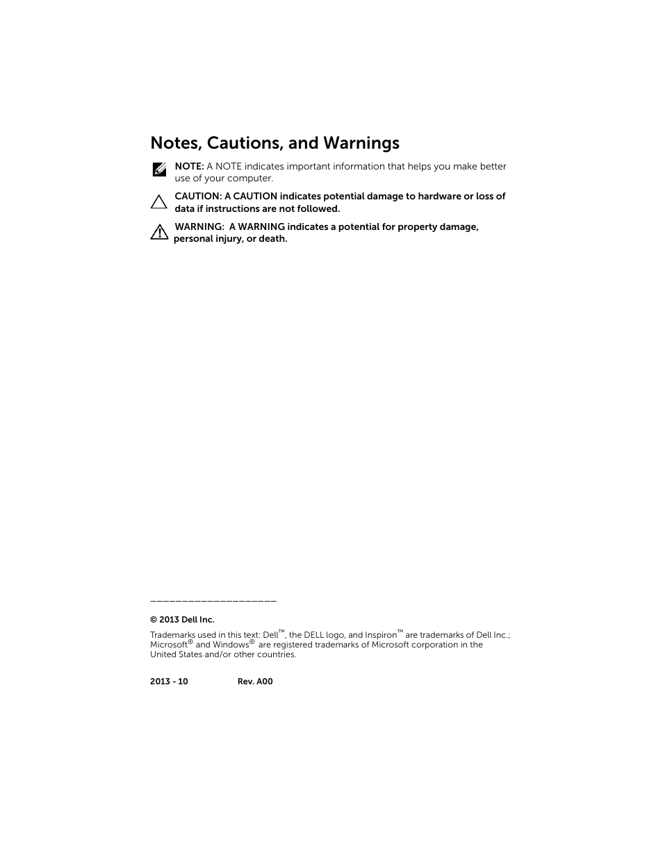 Dell Inspiron 11 (3138, Late 2013) User Manual | Page 2 / 49