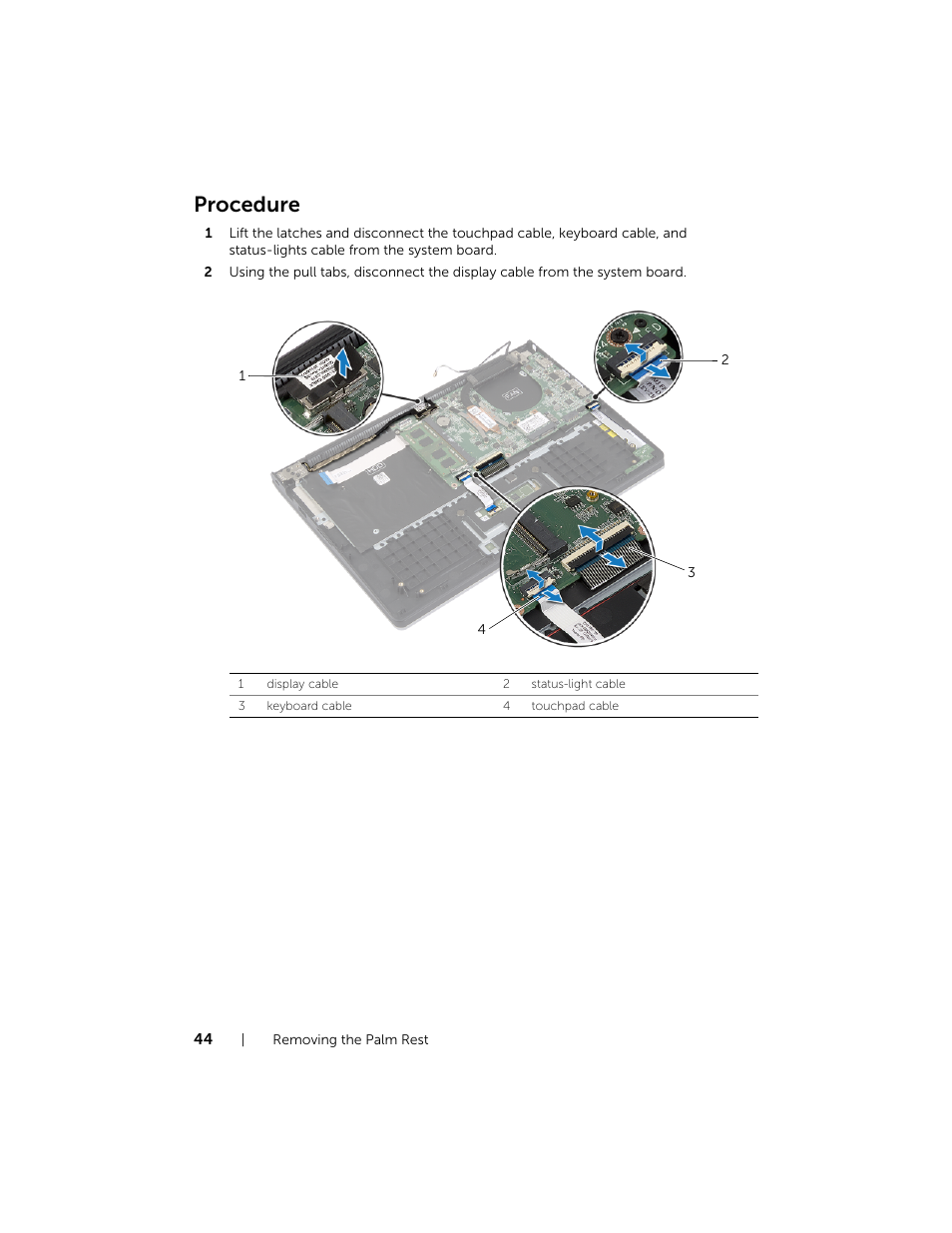Procedure | Dell Inspiron 11 (3138, Late 2013) User Manual | Page 44 / 49