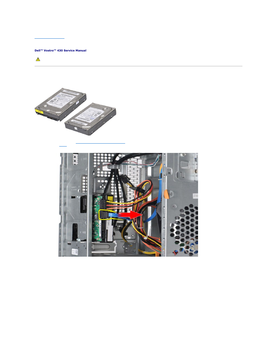 Hard drive, Removing the hard drive | Dell Vostro 430 (Late 2009) User Manual | Page 23 / 48