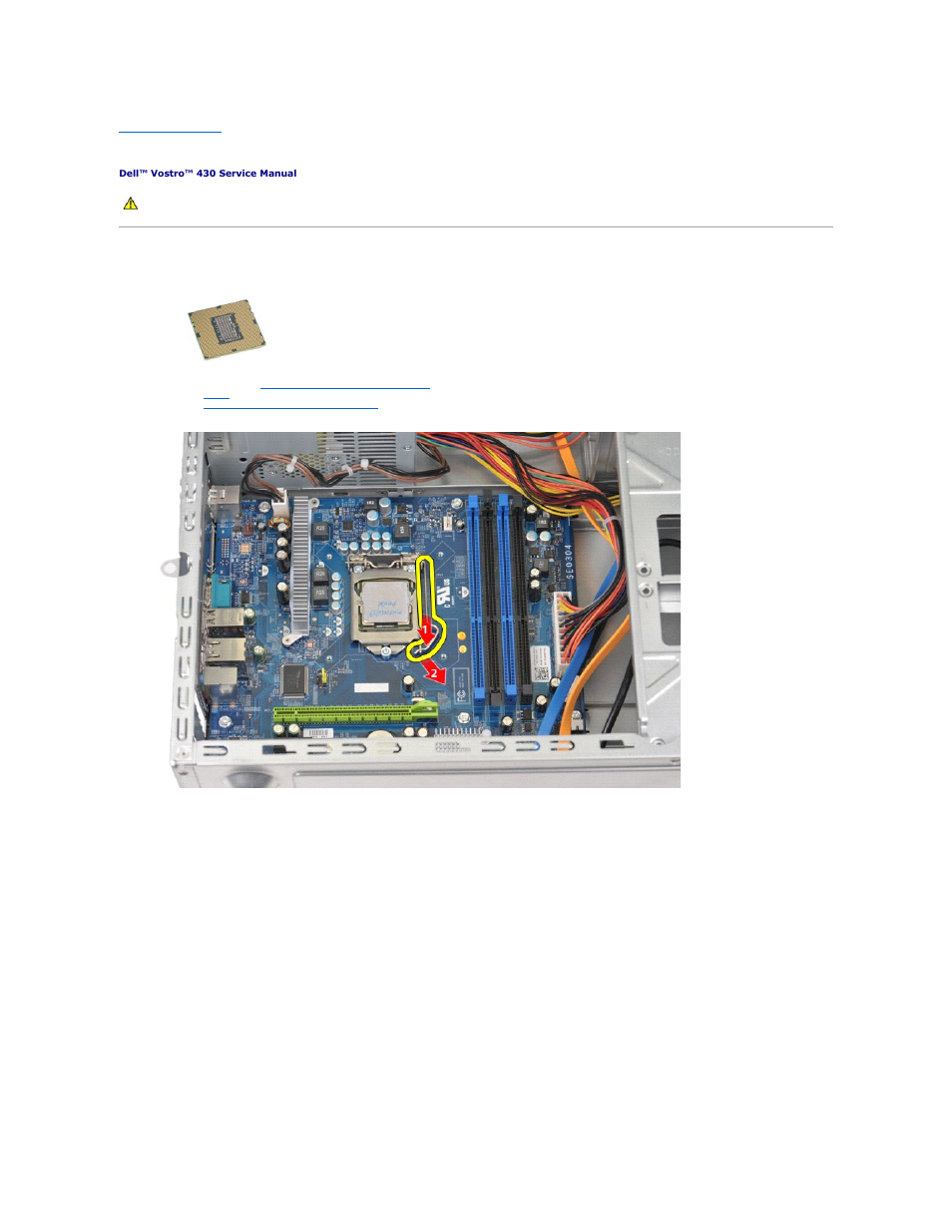 Processor, Removing the processor | Dell Vostro 430 (Late 2009) User Manual | Page 37 / 48