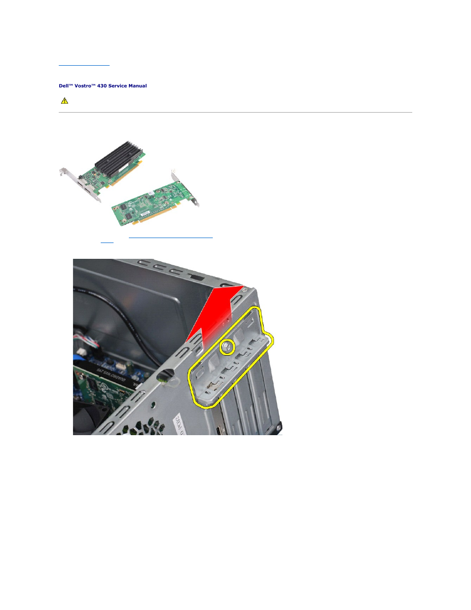 Expansion cards, Removing an expansion card | Dell Vostro 430 (Late 2009) User Manual | Page 44 / 48