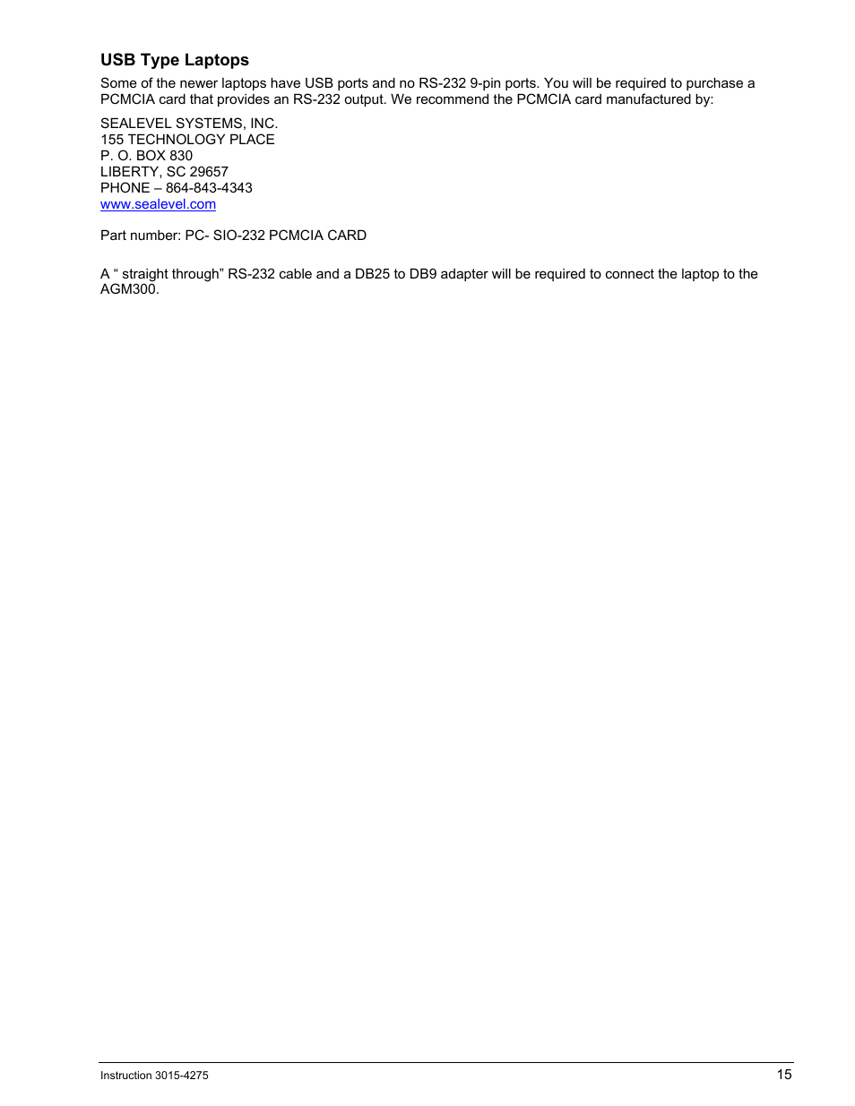 Usb type laptops | Bacharach AGM300 User Manual | Page 23 / 94