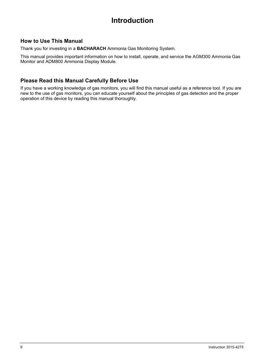 Introduction, How to use this manual, Please read this manual carefully before use | Ntroduction | Bacharach AGM300 User Manual | Page 4 / 94
