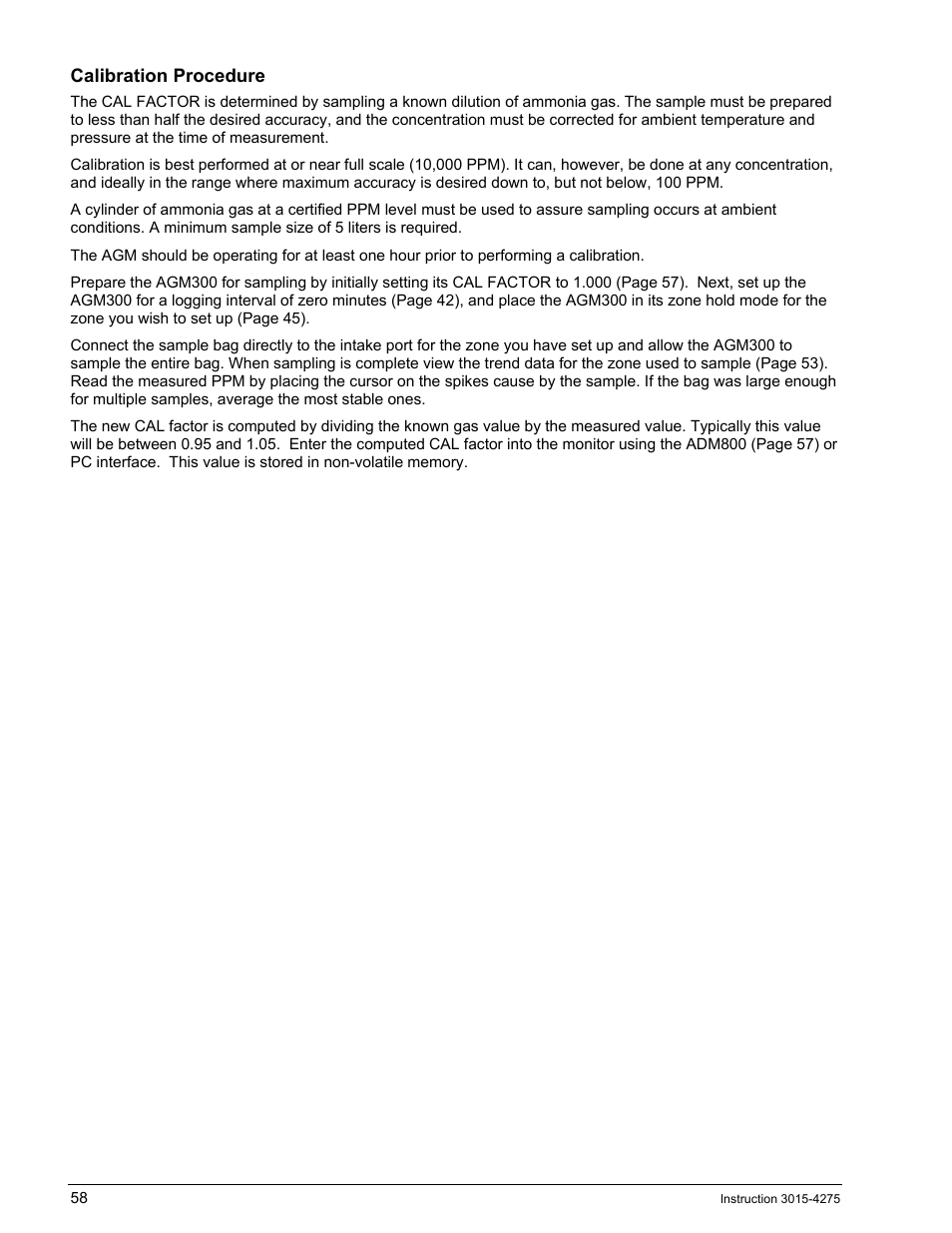 Replacing fusescalibration procedure | Bacharach AGM300 User Manual | Page 66 / 94