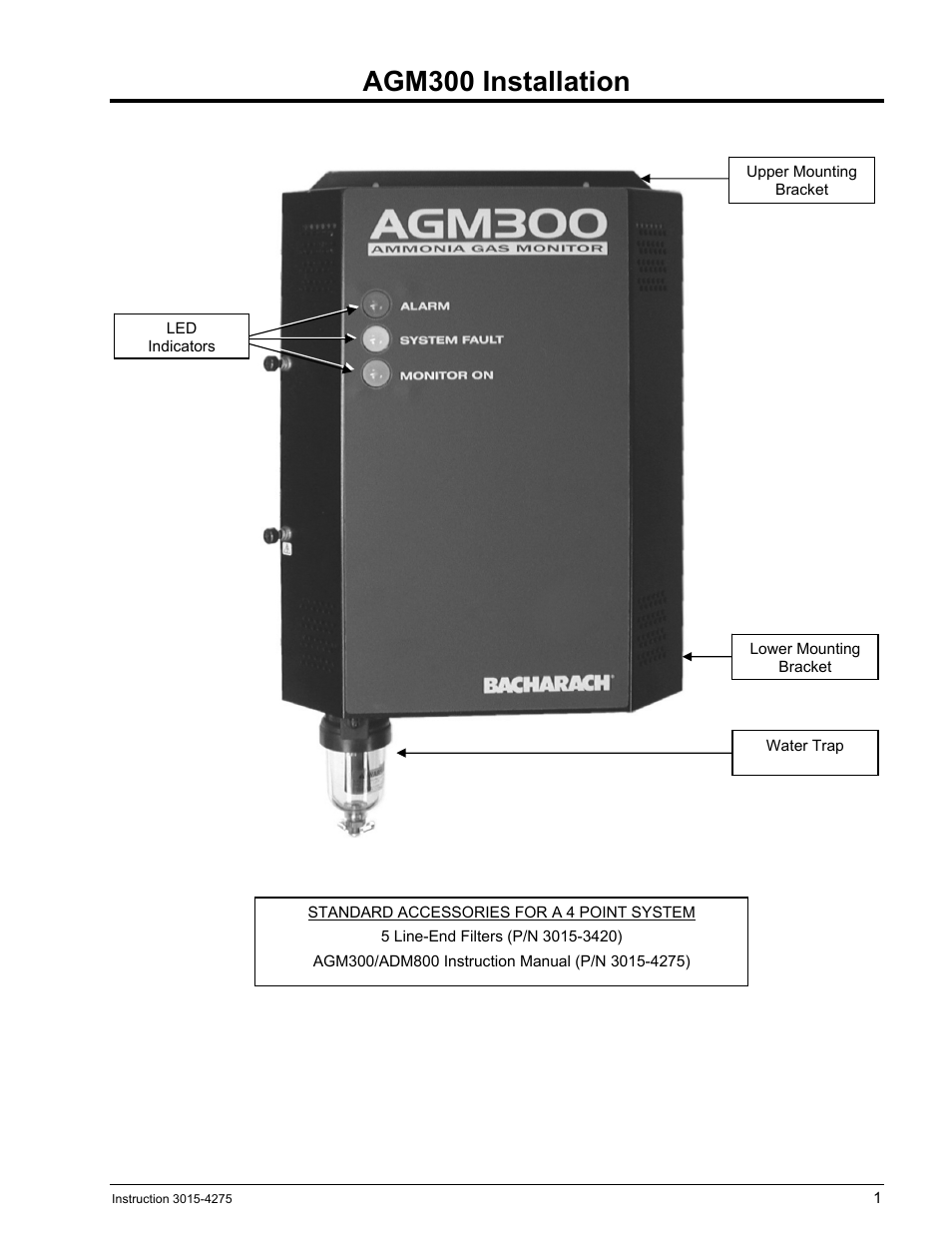 Agm300 installation | Bacharach AGM300 User Manual | Page 9 / 94