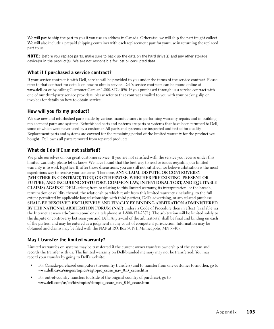 Dell A960 All In One Personal Printer User Manual | Page 105 / 121
