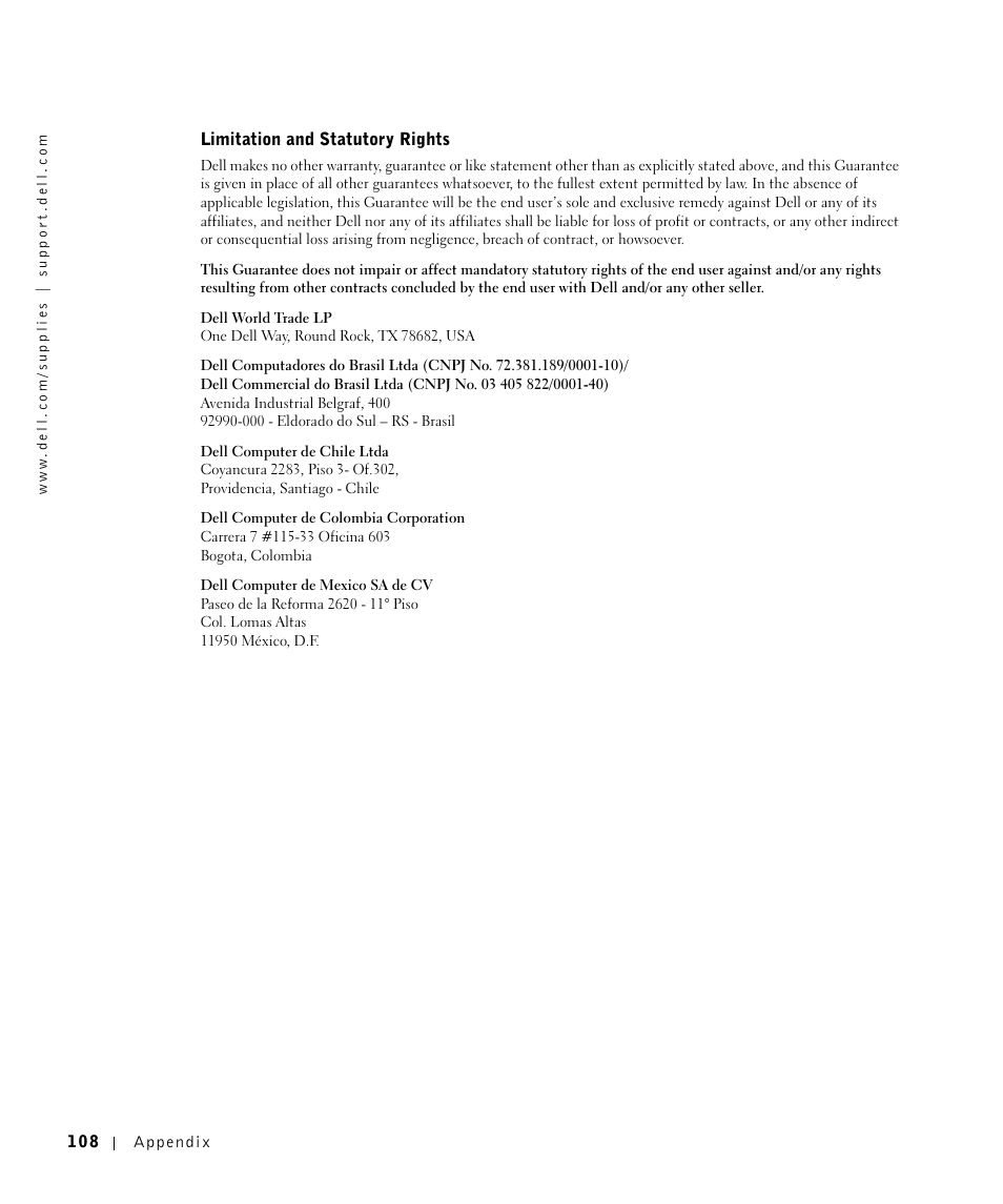 Dell A960 All In One Personal Printer User Manual | Page 108 / 121