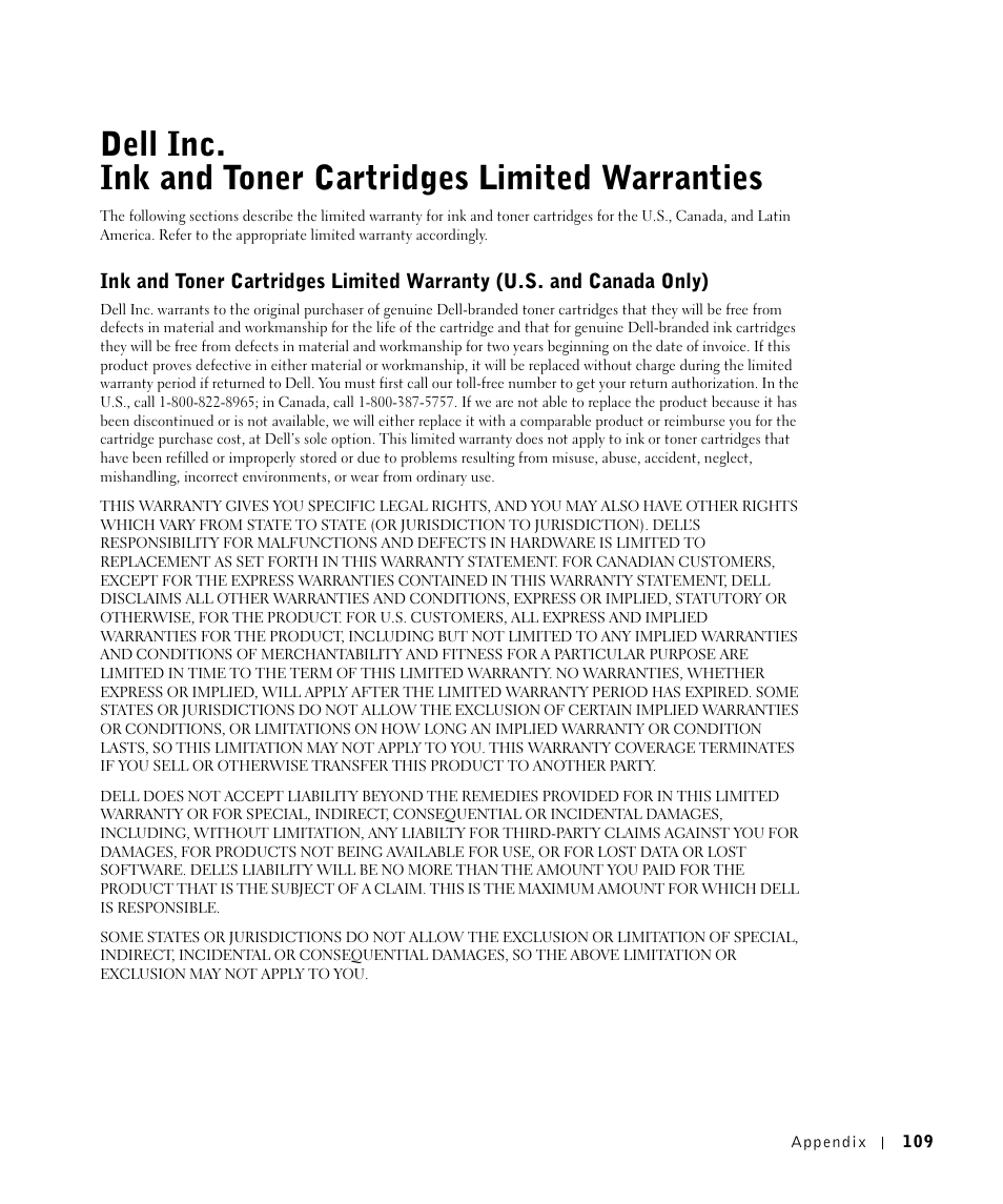 Dell A960 All In One Personal Printer User Manual | Page 109 / 121