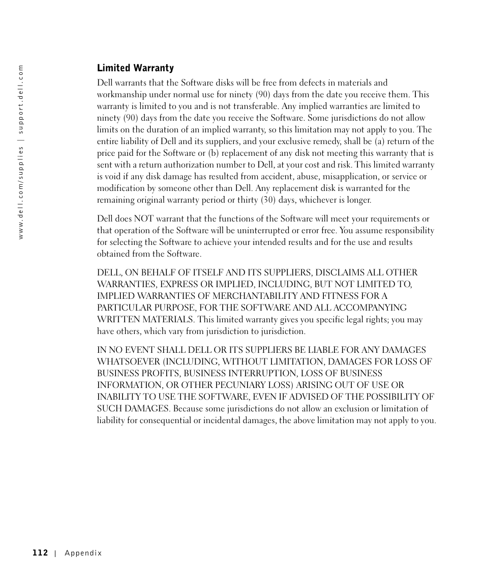 Dell A960 All In One Personal Printer User Manual | Page 112 / 121