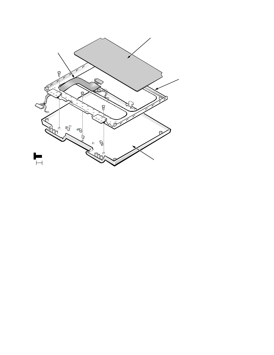 Inch lcd bracket, Inch lcd bracket -69, Figure 4-49. 13.3-inch lcd bracket removal -69 | Dell Inspiron 3000 User Manual | Page 105 / 112