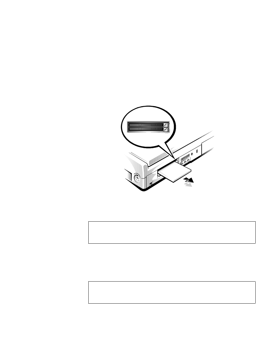 Figure 4-6, Pc card removal -6 | Dell Inspiron 3000 User Manual | Page 42 / 112