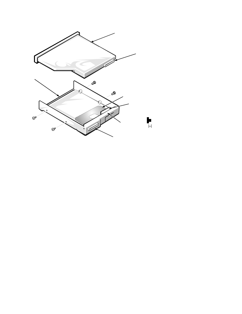 Cd-rom/dvd-rom drive, Cd-rom/dvd-rom drive -31, Figure 4-18. cd-rom/dvd-rom drive disassembly -31 | D-rom/dvd-rom drive | Dell Inspiron 3000 User Manual | Page 67 / 112