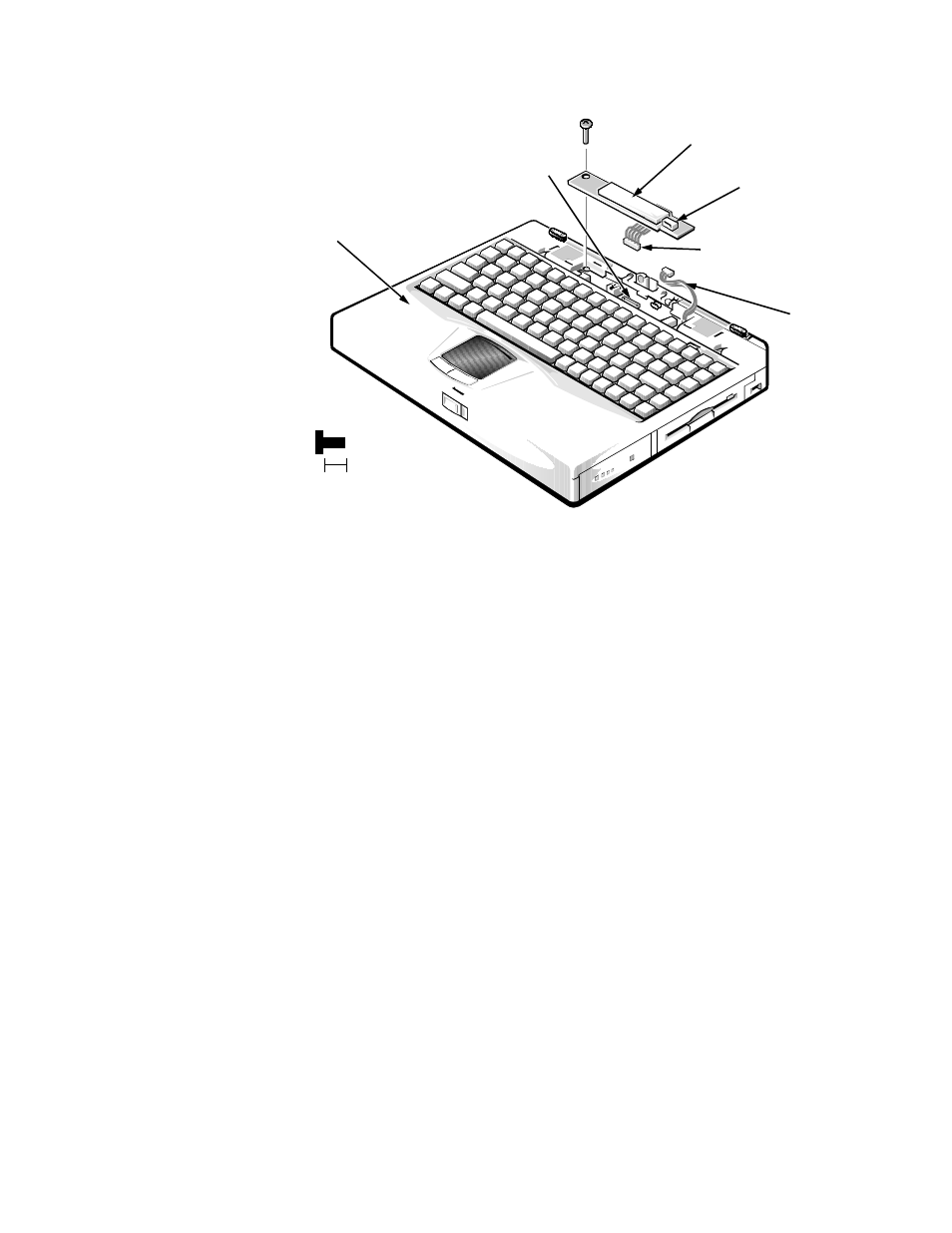 Status display panel, Status display panel -36, Figure 4-22. status display panel removal -36 | Tatus display panel | Dell Inspiron 3000 User Manual | Page 72 / 112