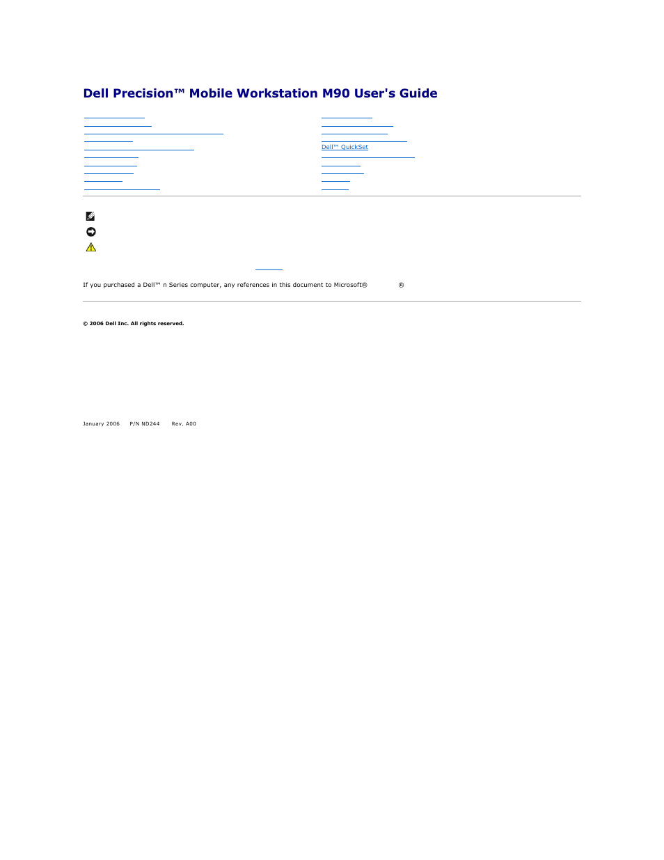 Dell Precision M90 User Manual | 108 pages