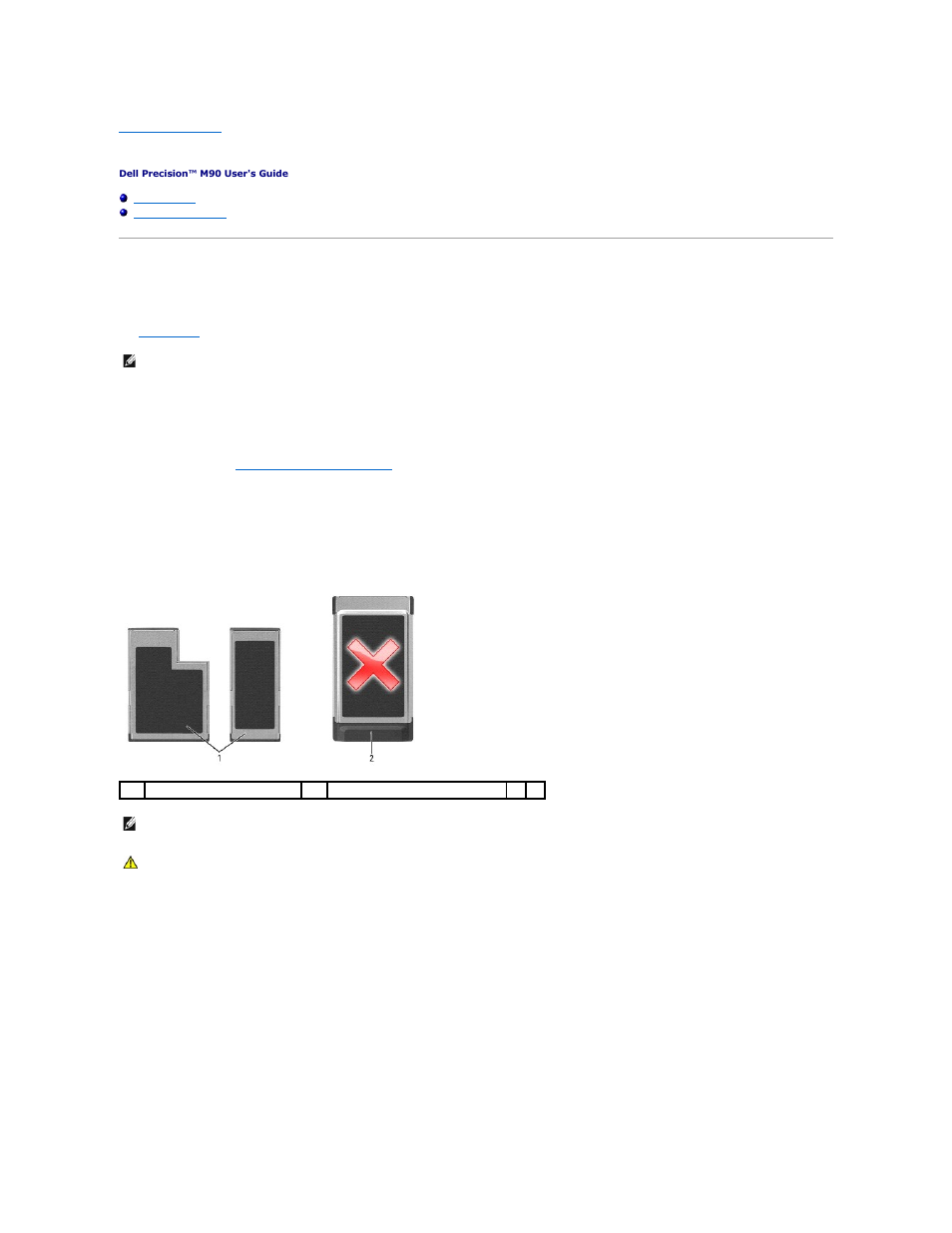 Using cards, Expresscards, Expresscard blanks | Installing an expresscard | Dell Precision M90 User Manual | Page 16 / 108
