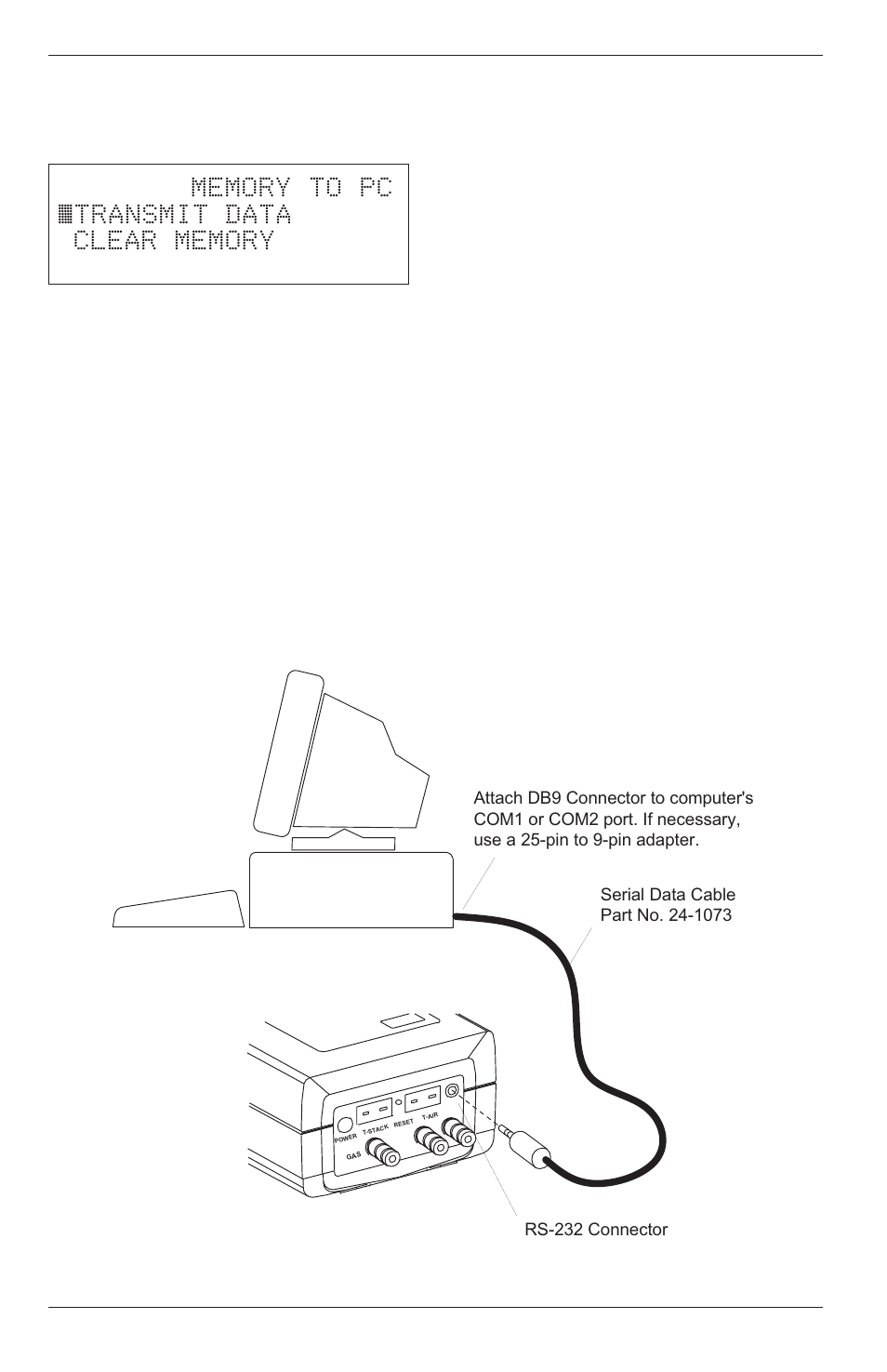 11 memory to pc screen | Bacharach Portable Combustion Analyzer 24-9351 User Manual | Page 30 / 100
