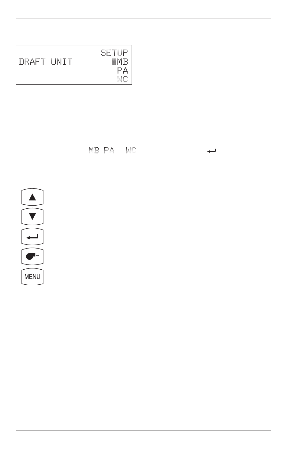 14 draft unit setup screen, 15 language setup screen -21 | Bacharach Portable Combustion Analyzer 24-9351 User Manual | Page 36 / 100