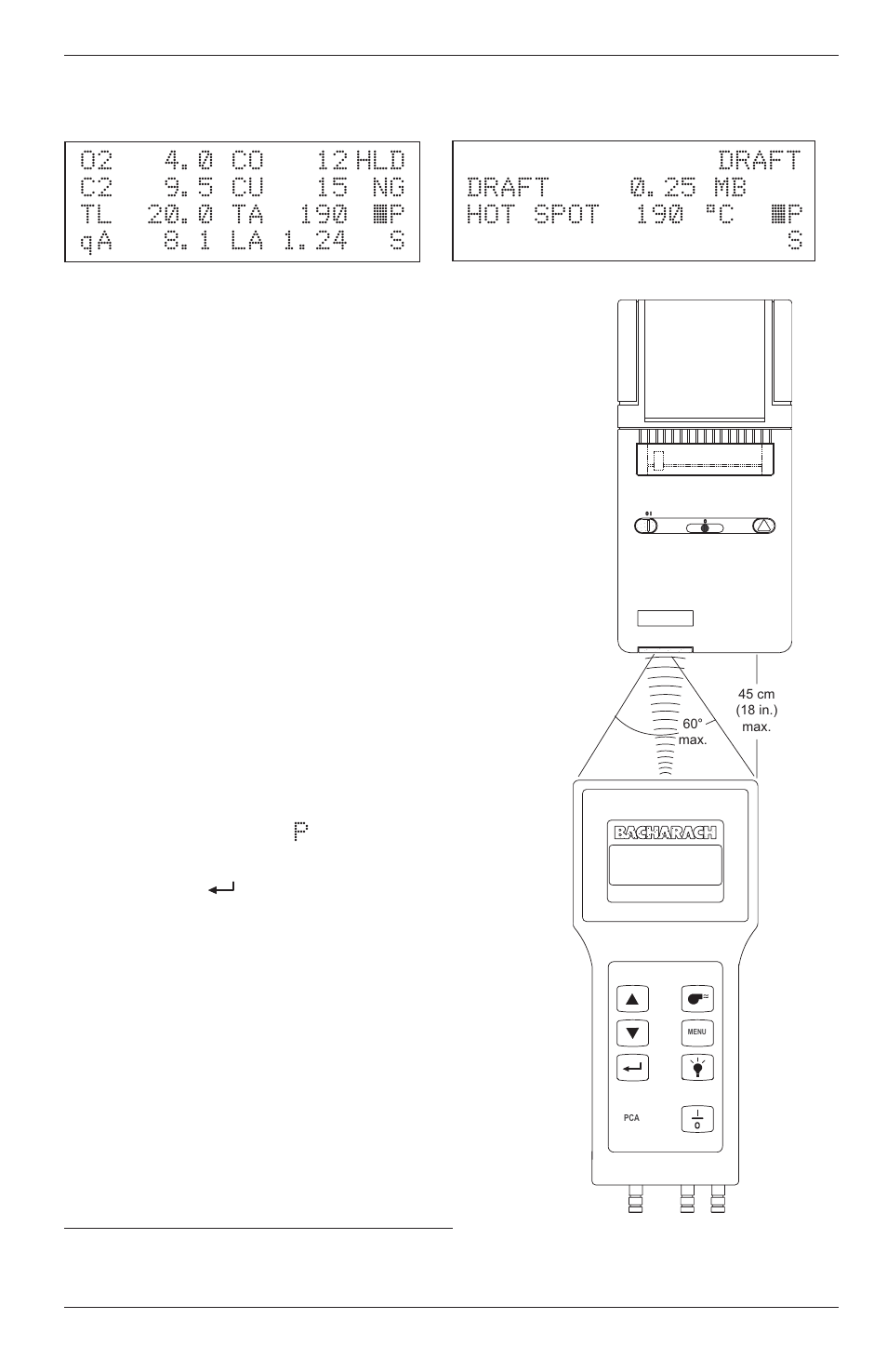 23 printing test data | Bacharach Portable Combustion Analyzer 24-9351 User Manual | Page 45 / 100