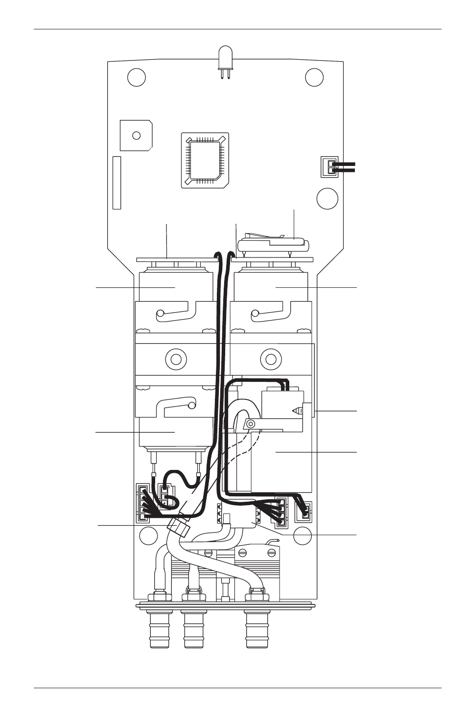 Figure 6-2. rear view of the pcb and sensors, Maintenance | Bacharach Portable Combustion Analyzer 24-9351 User Manual | Page 63 / 100