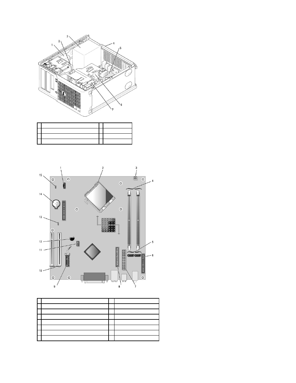 System board components | Dell OptiPlex 210L User Manual | Page 52 / 150