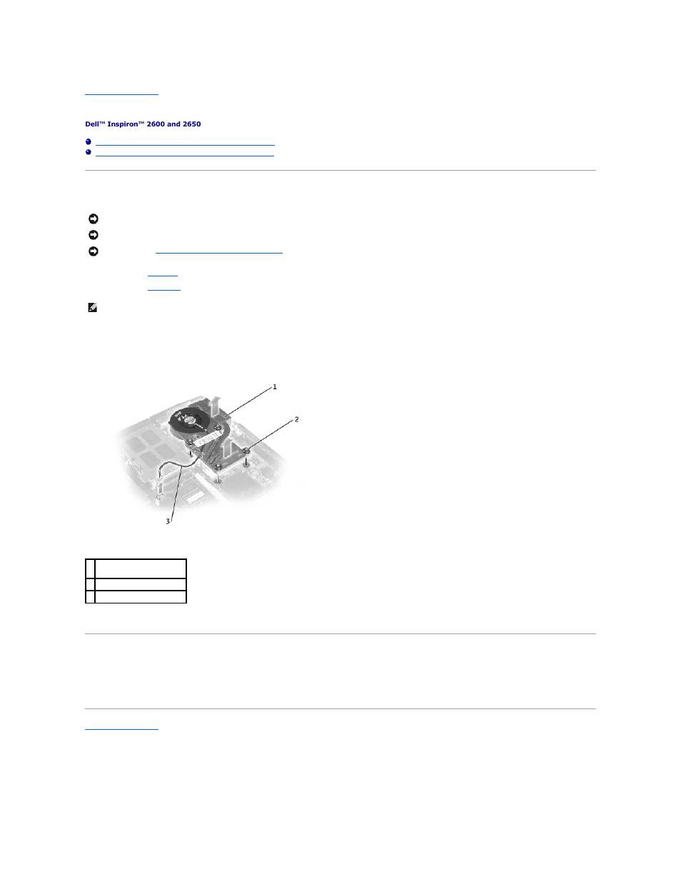 Microprocessor thermal-cooling assembly | Dell Inspiron 2650 User Manual | Page 68 / 87