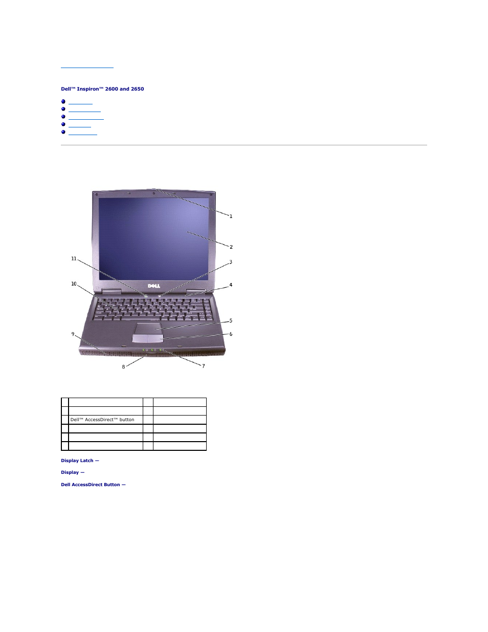 A tour of your computer, Front view | Dell Inspiron 2650 User Manual | Page 69 / 87