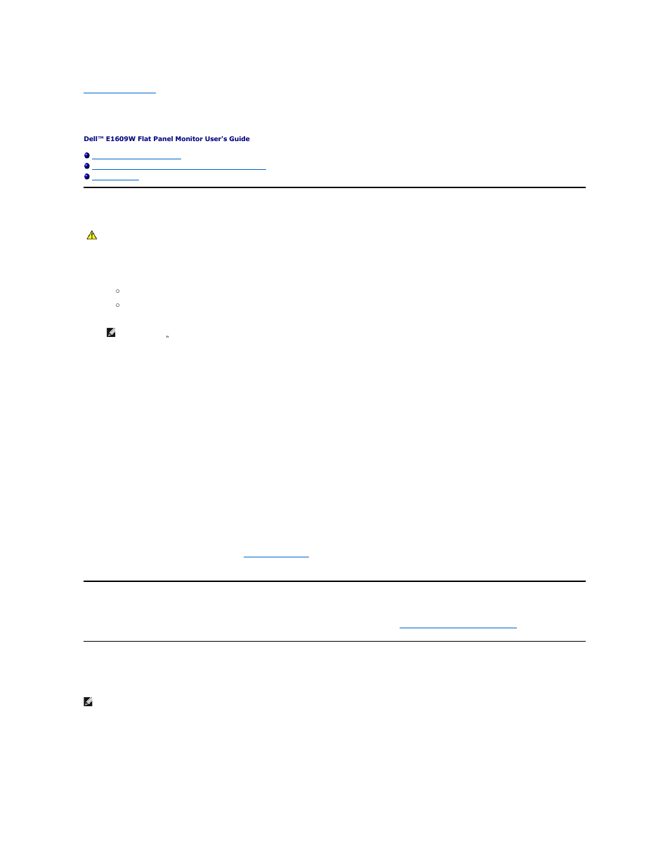 Appendix, Caution: safety instruction, Contacting dell | Dell E1609WFP Monitor User Manual | Page 9 / 27
