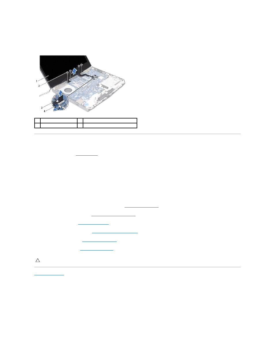 Replacing the display assembly | Dell Alienware M14x (Early 2011) User Manual | Page 15 / 52