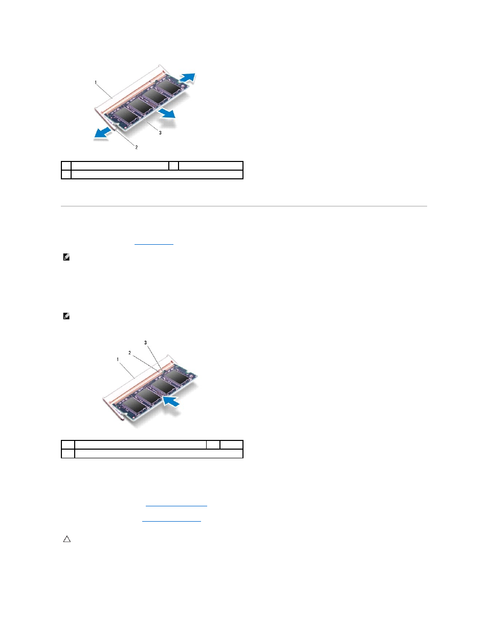 Replacing the memory module(s) | Dell Alienware M14x (Early 2011) User Manual | Page 32 / 52