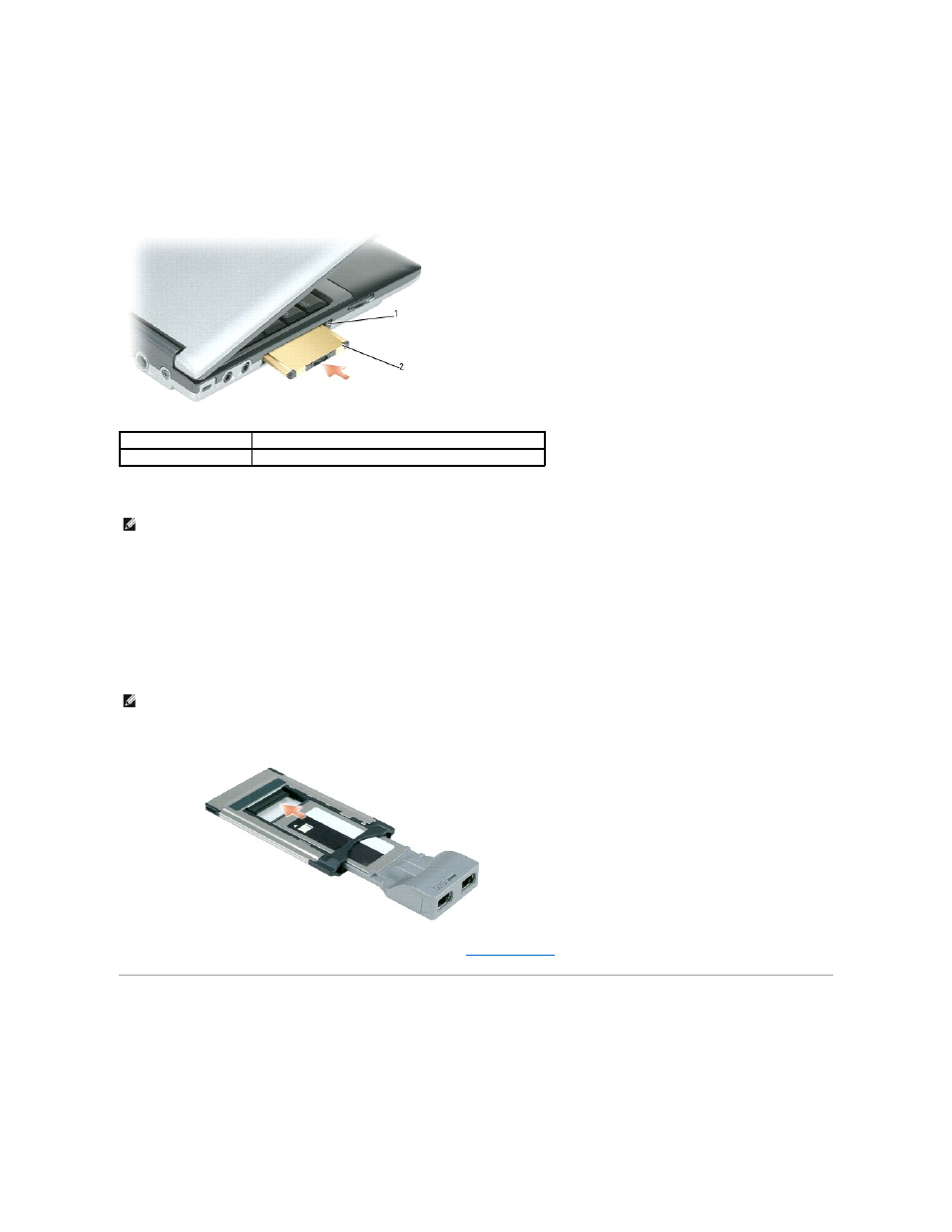 Installing a pc card, Installing a 34-mm express card | Dell Latitude D420 User Manual | Page 15 / 100