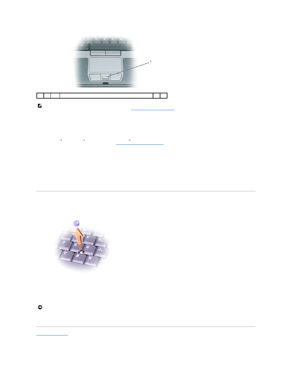 Changing the track-stick cap, Customizing the touch pad and track stick | Dell Latitude D420 User Manual | Page 44 / 100