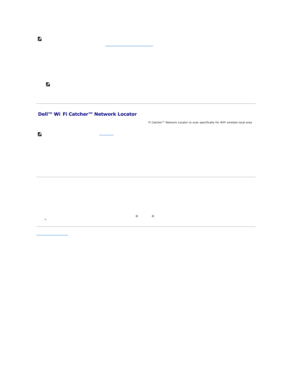 Dell™ wi, Fi catcher™ network locator, Internet connection firewall | Dell™ wi -fi catcher™ network locator | Dell Latitude D420 User Manual | Page 50 / 100