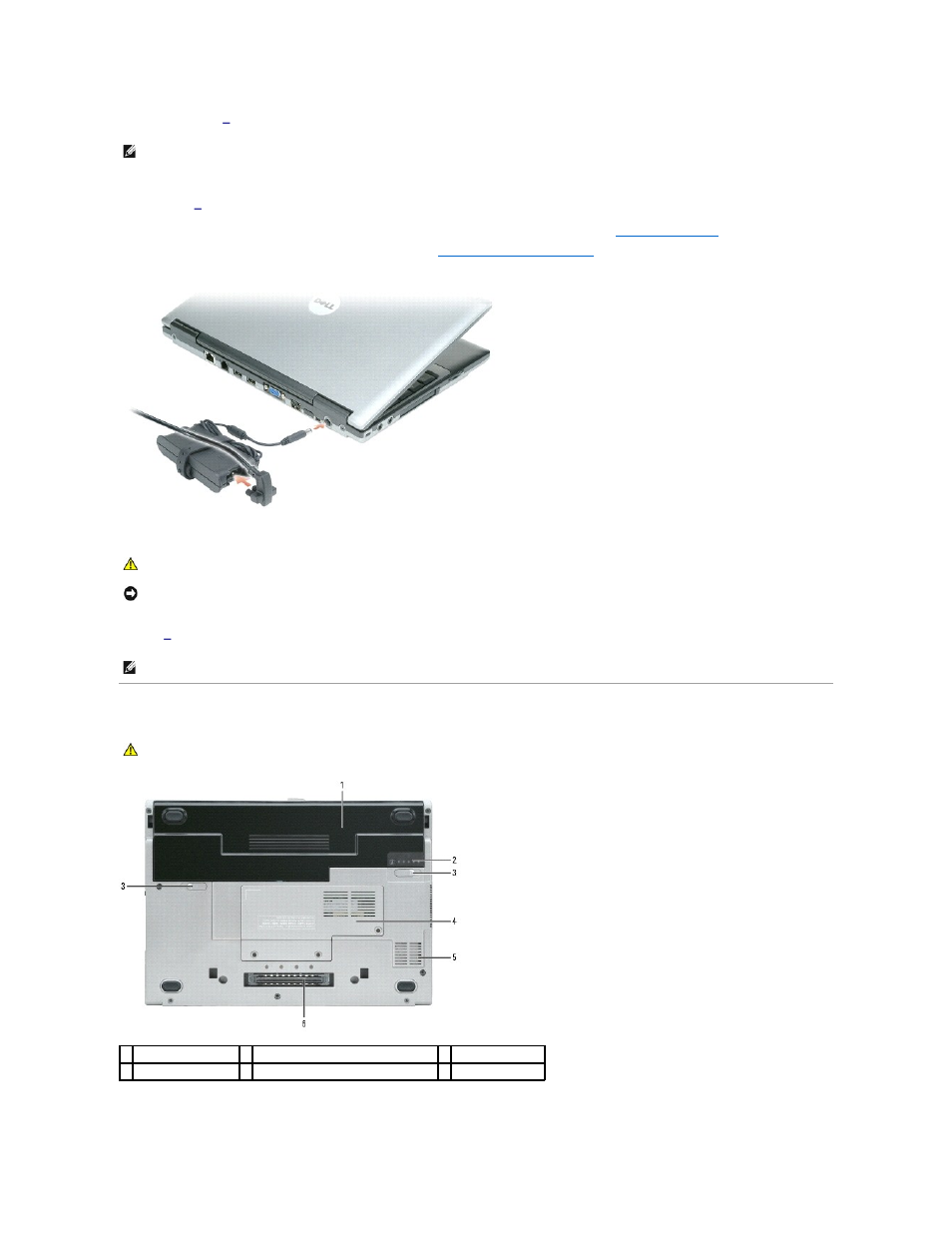 Bottom view | Dell Latitude D420 User Manual | Page 6 / 100