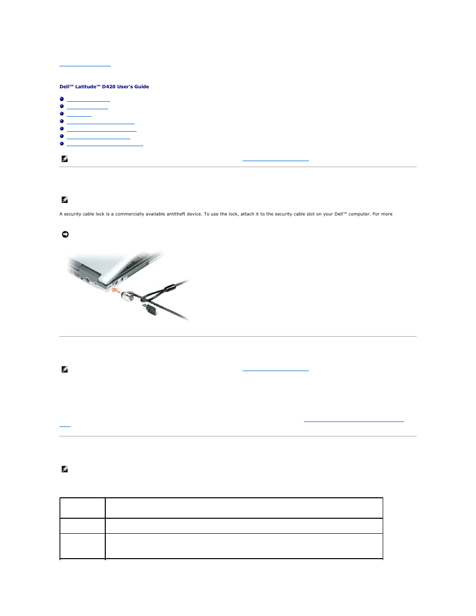 Securing your computer, Security cable lock, Using smart cards | Passwords, About smart cards | Dell Latitude D420 User Manual | Page 64 / 100