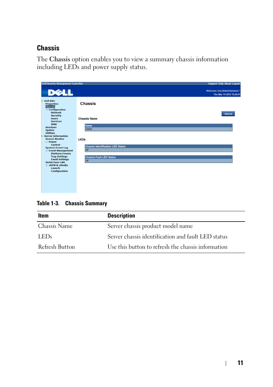 Chassis | Dell PowerEdge C6220 II User Manual | Page 11 / 62