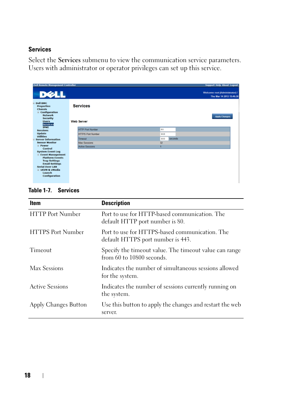 Services | Dell PowerEdge C6220 II User Manual | Page 18 / 62