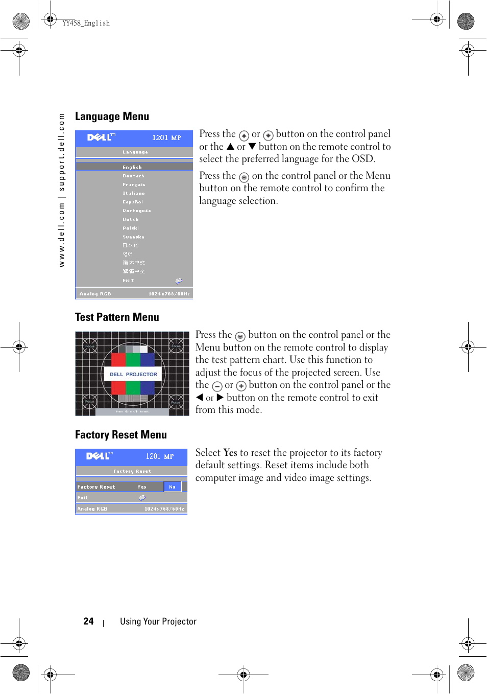 Dell 1201MP Projector User Manual | Page 24 / 76