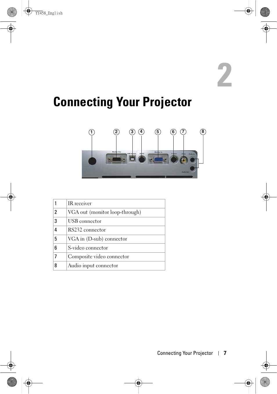 Connecting your projector | Dell 1201MP Projector User Manual | Page 7 / 76