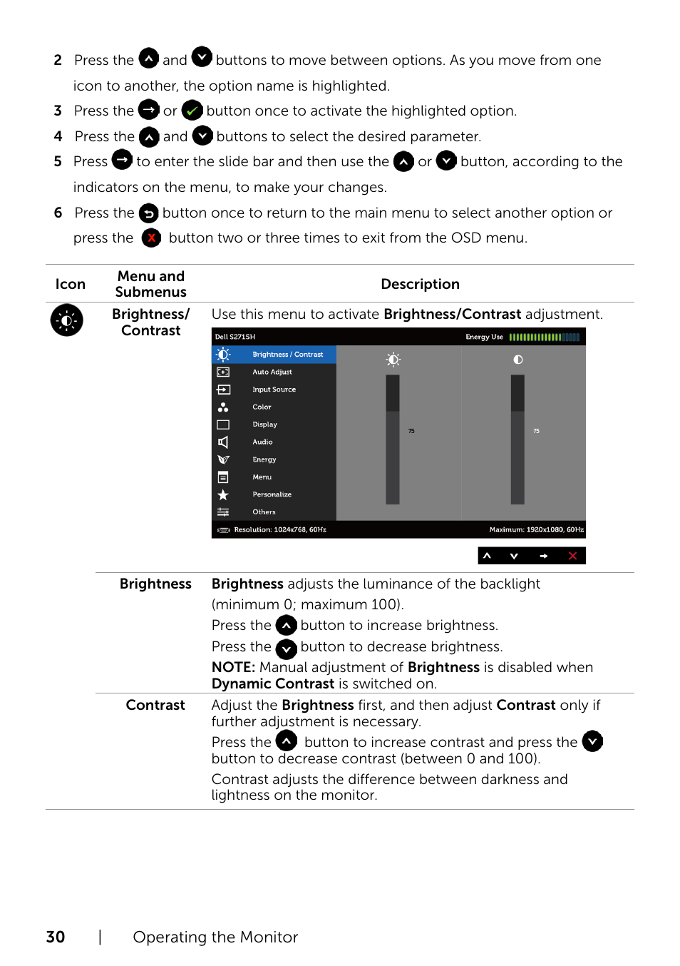 Dell S2715H Monitor User Manual | Page 30 / 50
