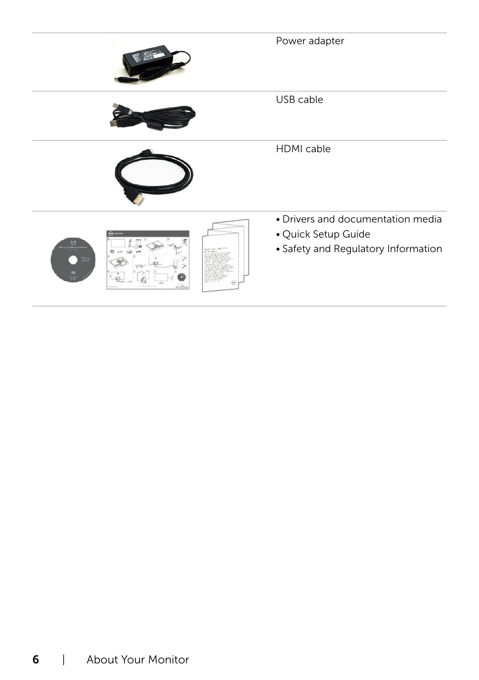 Dell S2715H Monitor User Manual | Page 6 / 50
