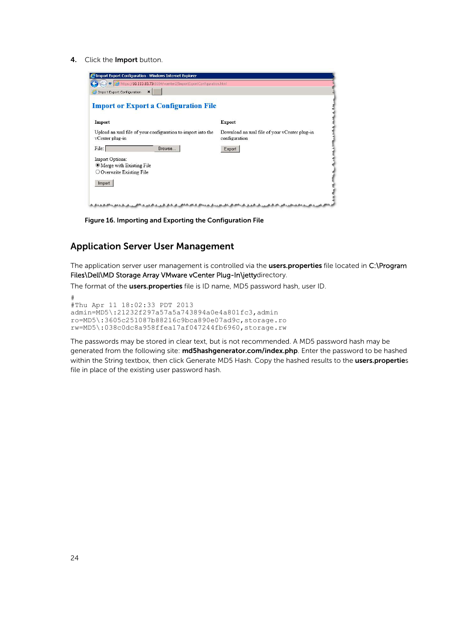 Application server user management | Dell PowerVault MD3800i User Manual | Page 24 / 88