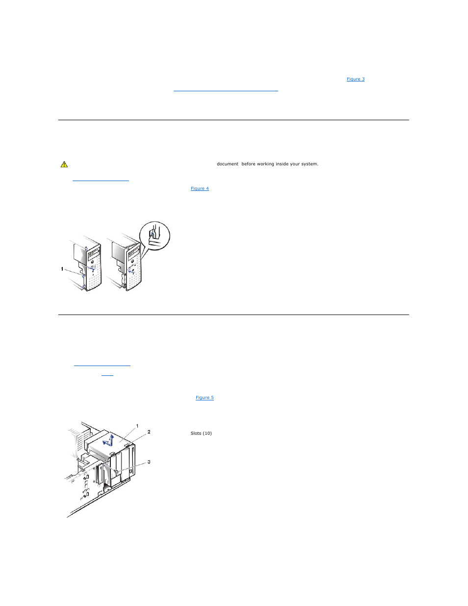 Front bezel, Drive cage, Drive-cage removal | Dell PowerEdge 500SC User Manual | Page 18 / 38