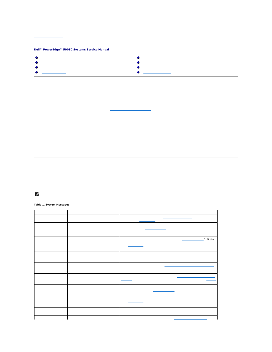 Codes and error messages, Overview, System messages | Dell PowerEdge 500SC User Manual | Page 5 / 38