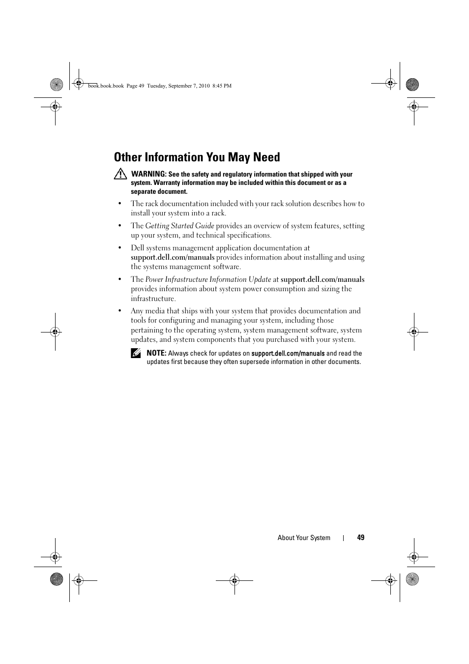 Other information you may need | Dell DX6004S User Manual | Page 49 / 168